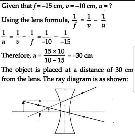 15cm|Solved Consider a diverging lens with focal length f=